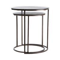 Light & Living Set of 2 Talca Side Tables - Dark Brown