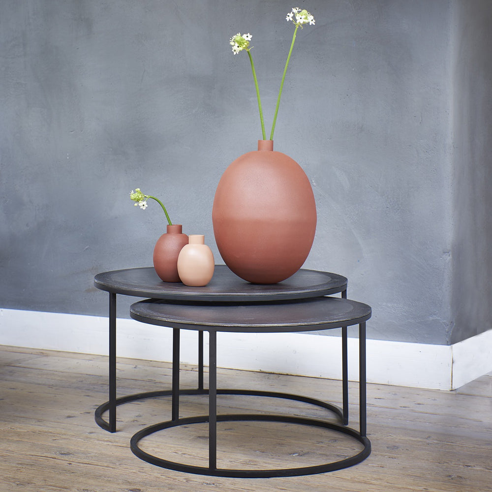 Talca Set of 2 Round Coffee Tables - Copper & Bronze Light & Living 2