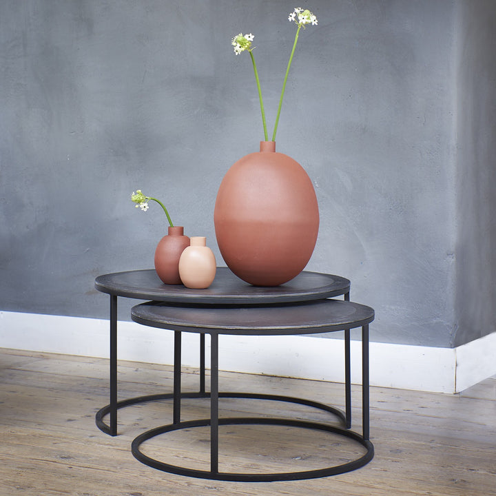Talca Set of 2 Round Coffee Tables - Copper & Bronze Light & Living 2