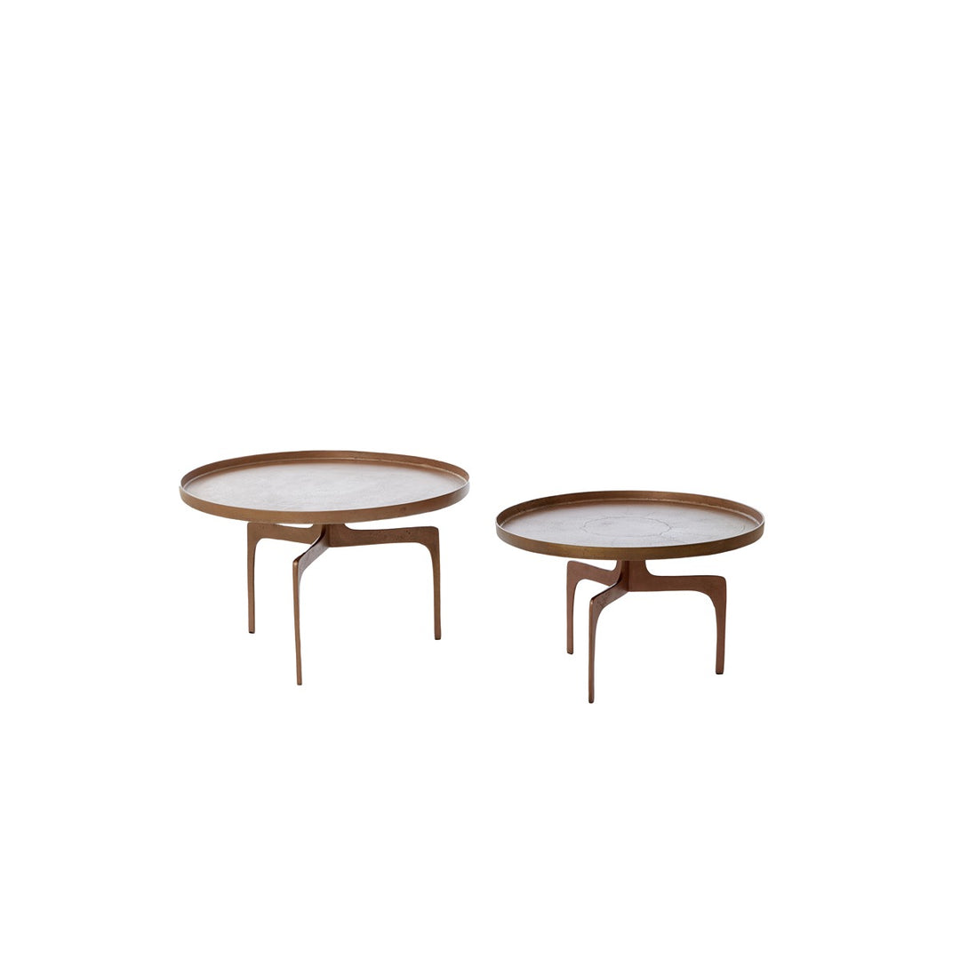 Pano Set of 2 Round Coffee Tables - Bronze Light & Living 1