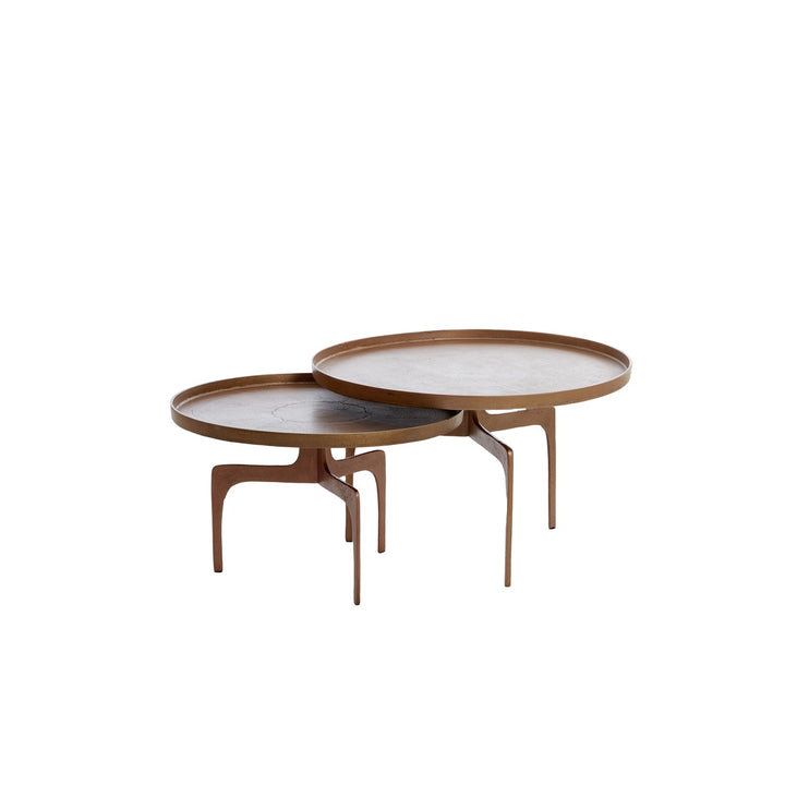 Pano Set of 2 Round Coffee Tables - Bronze Light & Living 2