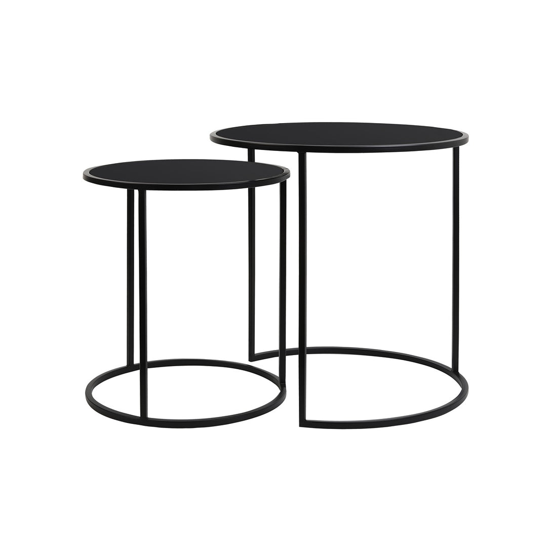 Duarte Set of 2 Side Tables - Matte Black Light & Living 1