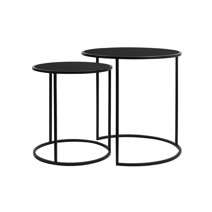 Duarte Set of 2 Side Tables - Matte Black Light & Living 1