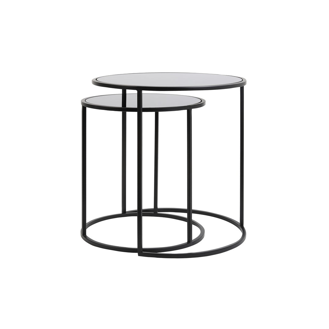 Duarte Set of 2 Side Tables - Matte Black Light & Living 4