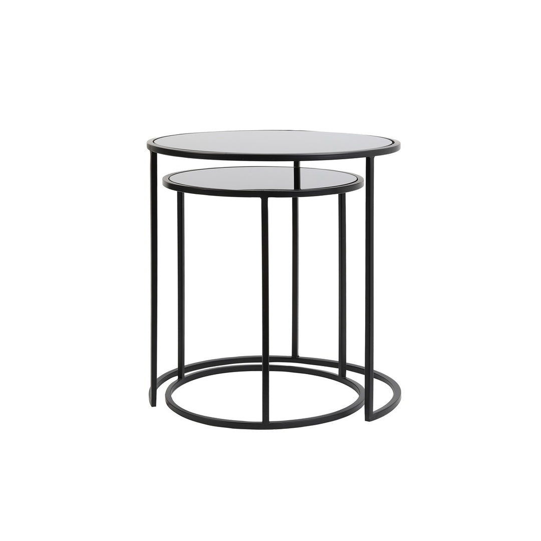 Duarte Set of 2 Side Tables - Matte Black Light & Living 5