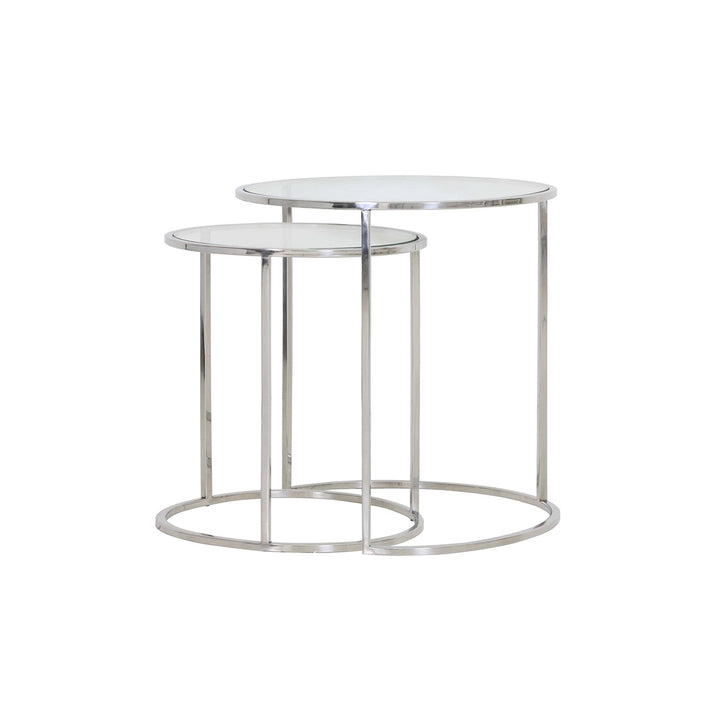 Duarte Set of 2 Side Tables - Nickel Light & Living 3