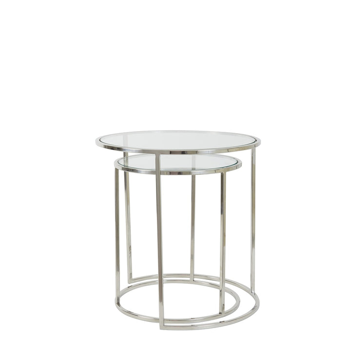Duarte Set of 2 Side Tables - Nickel Light & Living 4
