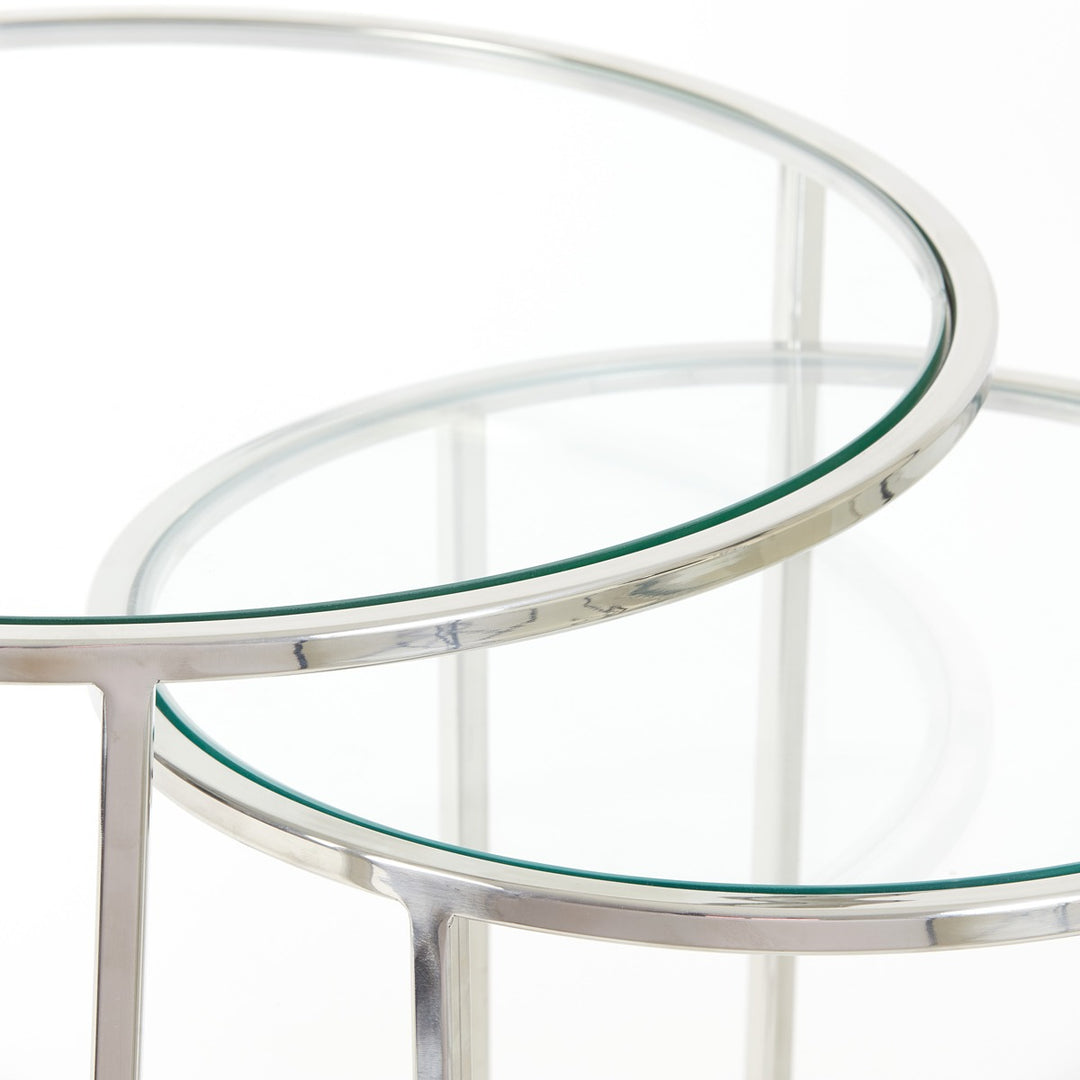 Duarte Set of 2 Side Tables - Nickel Light & Living 9
