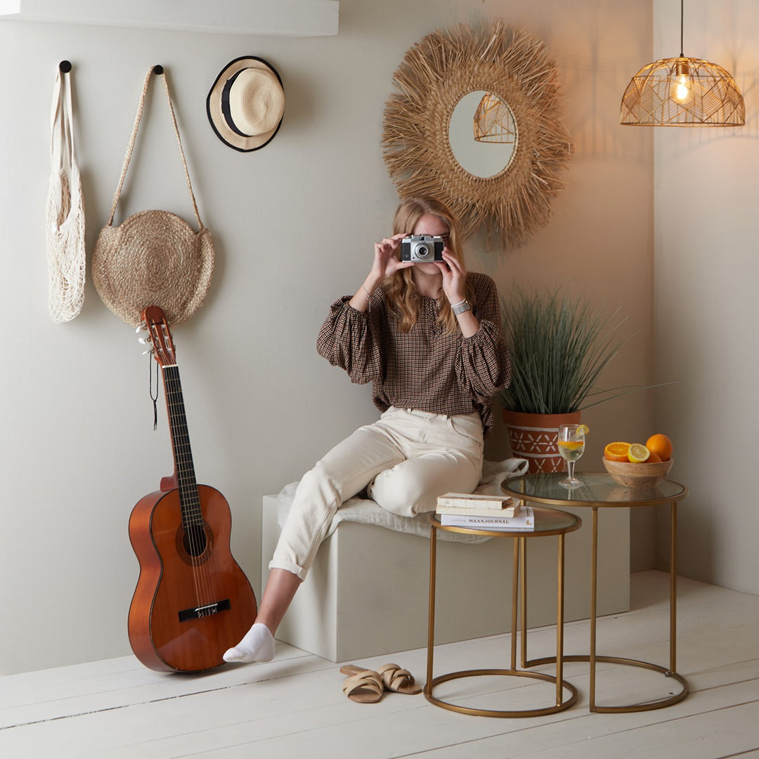 Duarte Set of 2 Side Tables - Gold Light & Living 7