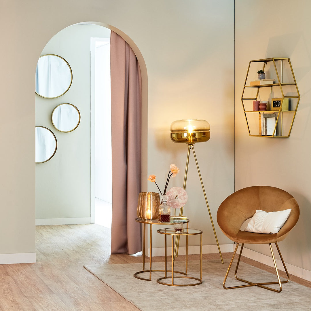 Duarte Set of 2 Side Tables - Gold Light & Living 8