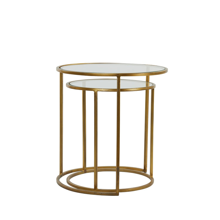 Duarte Set of 2 Side Tables - Gold Light & Living 9