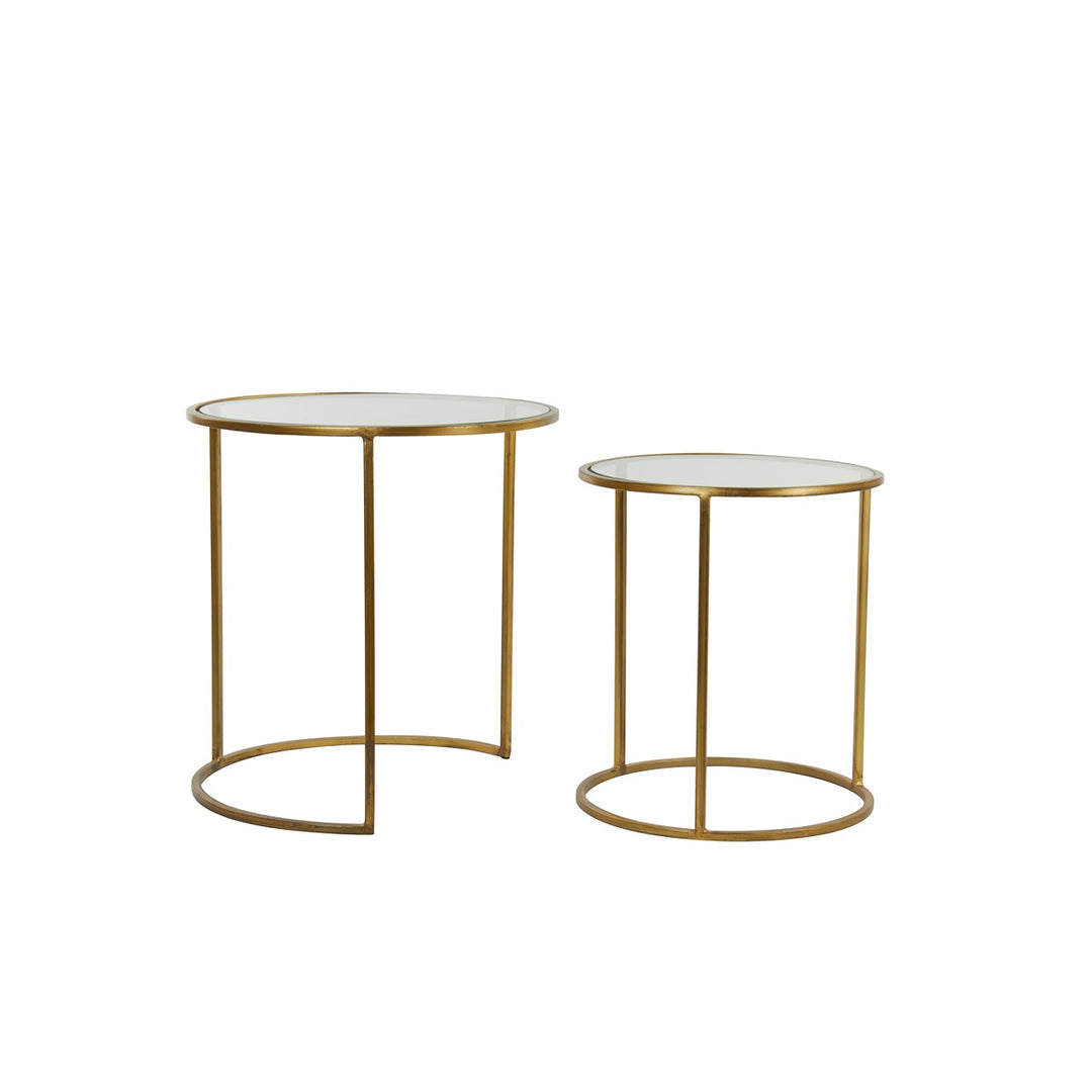 Duarte Set of 2 Side Tables - Gold Light & Living 10