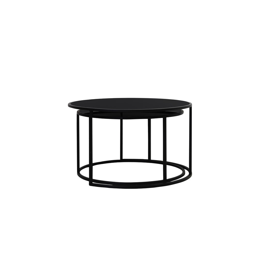 Duarte Set of 2 Round Coffee Tables - Black Light & Living 4
