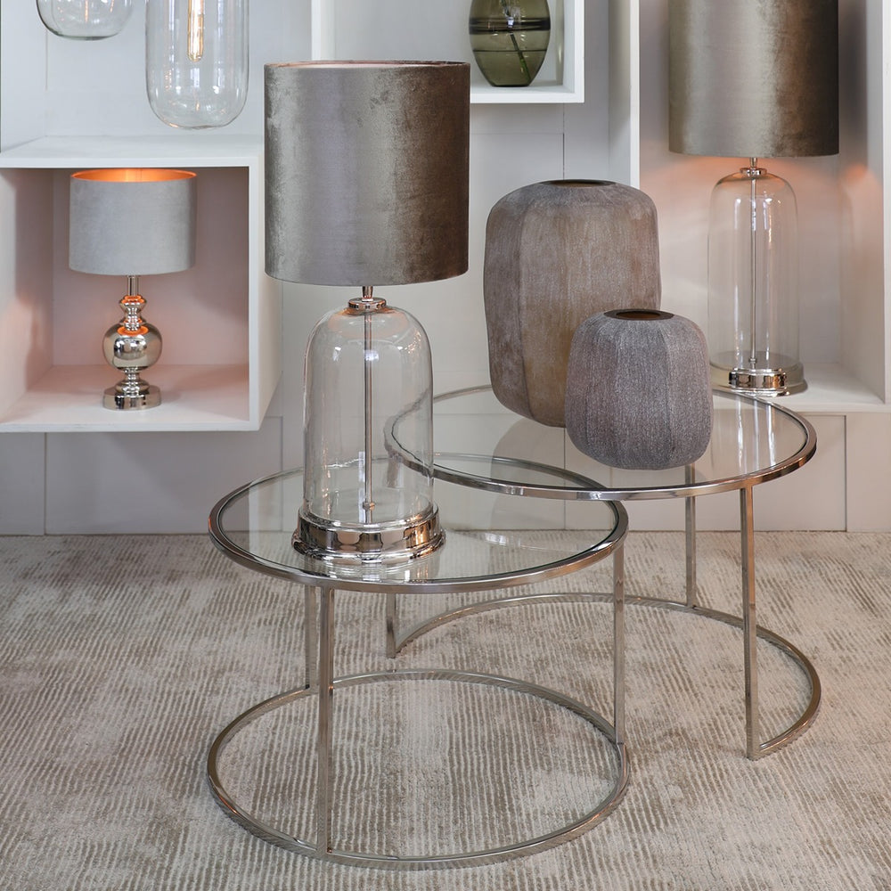 Duarte Set of 2 Round Coffee Tables - Nickel Light & Living 2