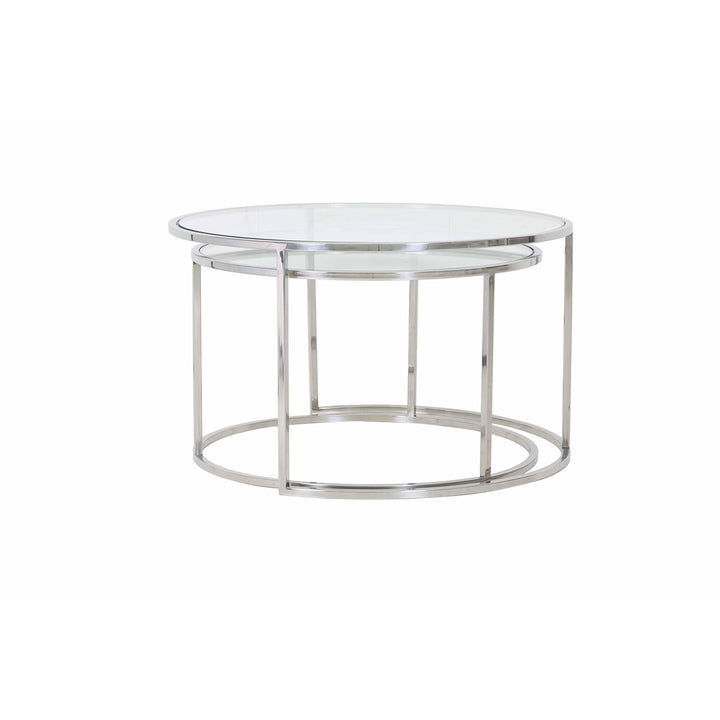 Duarte Set of 2 Round Coffee Tables - Nickel Light & Living 3
