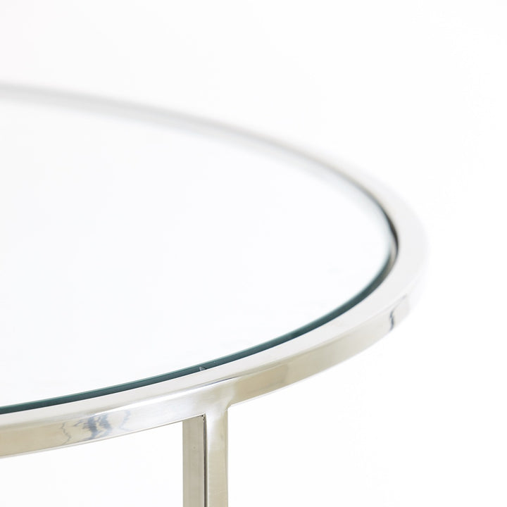 Duarte Set of 2 Round Coffee Tables - Nickel Light & Living 9