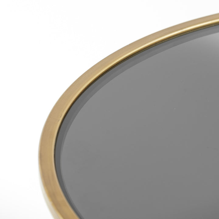 Duarte Set of 2 Round Coffee Tables - Smoked Glass & Gold Light & Living 8