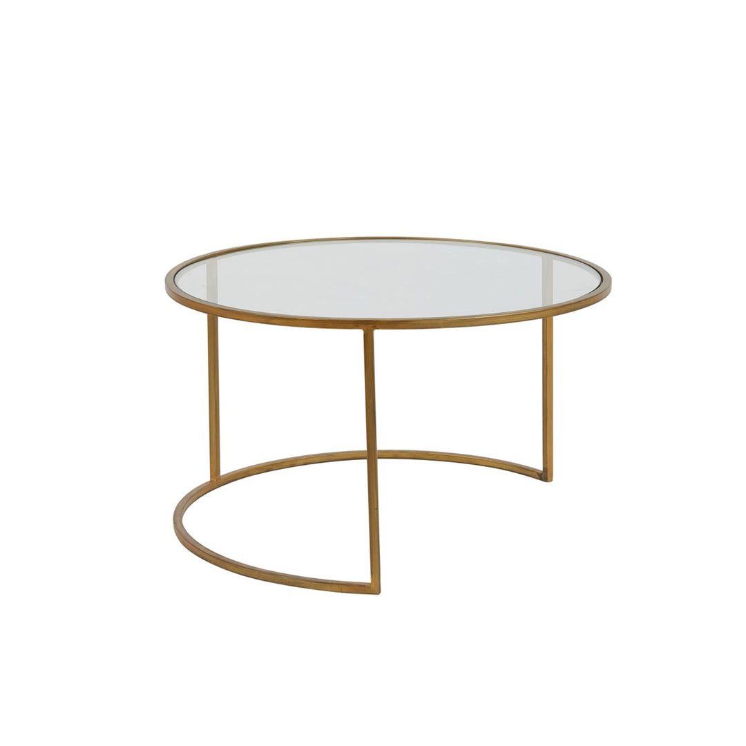 Duarte Set of 2 Round Coffee Tables - Gold Light & Living 5