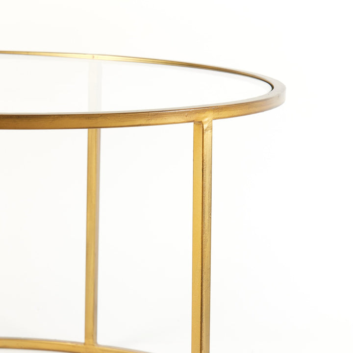 Duarte Set of 2 Round Coffee Tables - Gold Light & Living 7