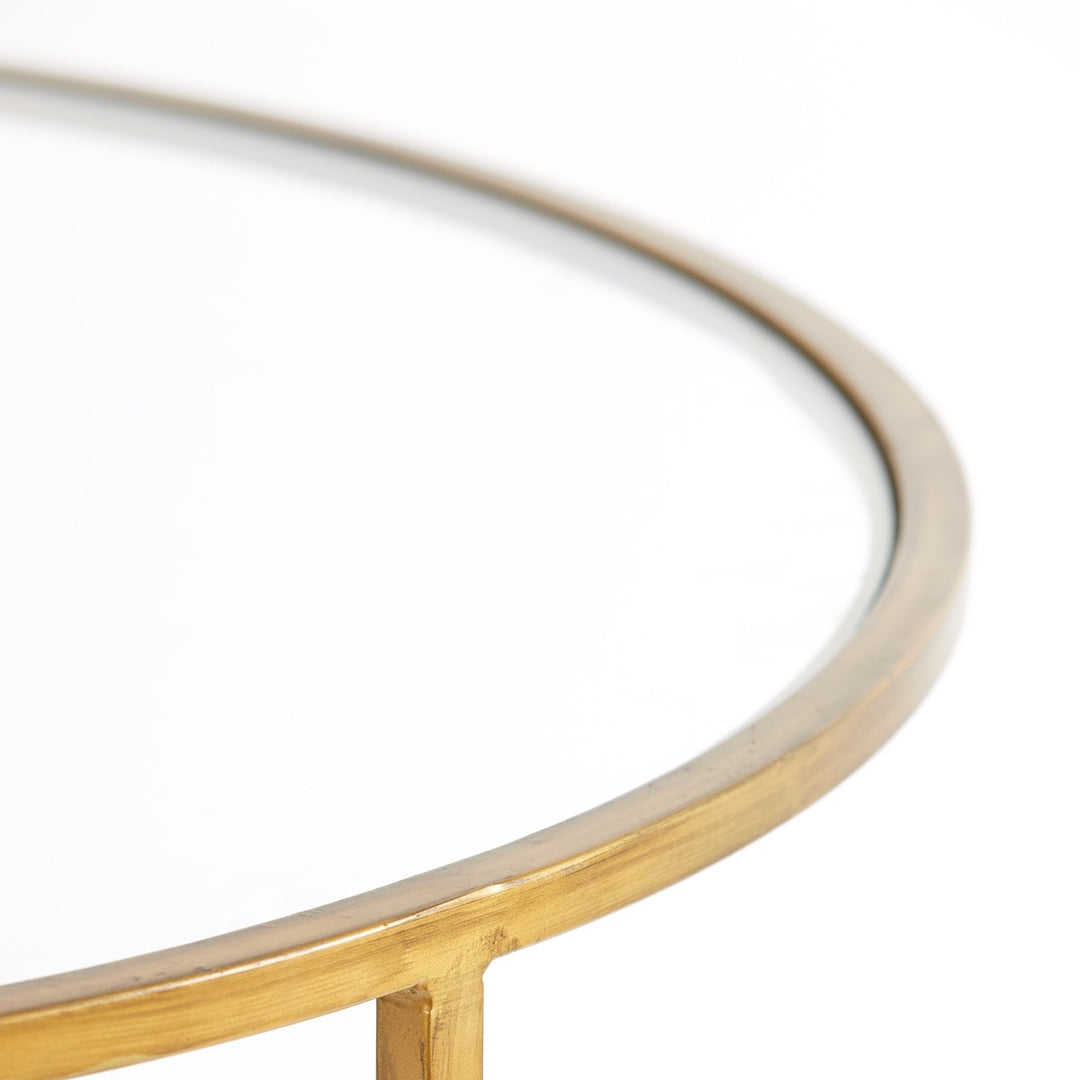 Duarte Set of 2 Round Coffee Tables - Gold Light & Living 8