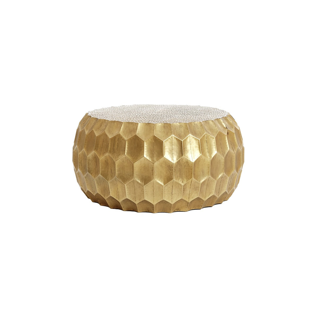 Kalan Round Coffee Table - Antique Gold Light & Living 1
