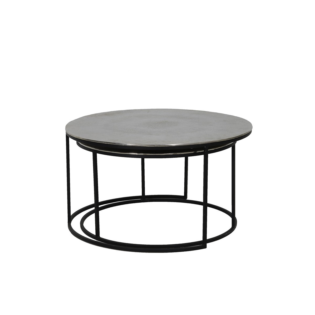 Thizas Set of 2 Round Coffee Tables - Black Light & Living 3