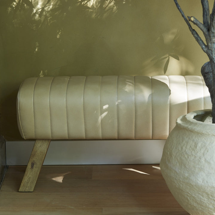 Ramy Leather Bench - Sand Light & Living 3