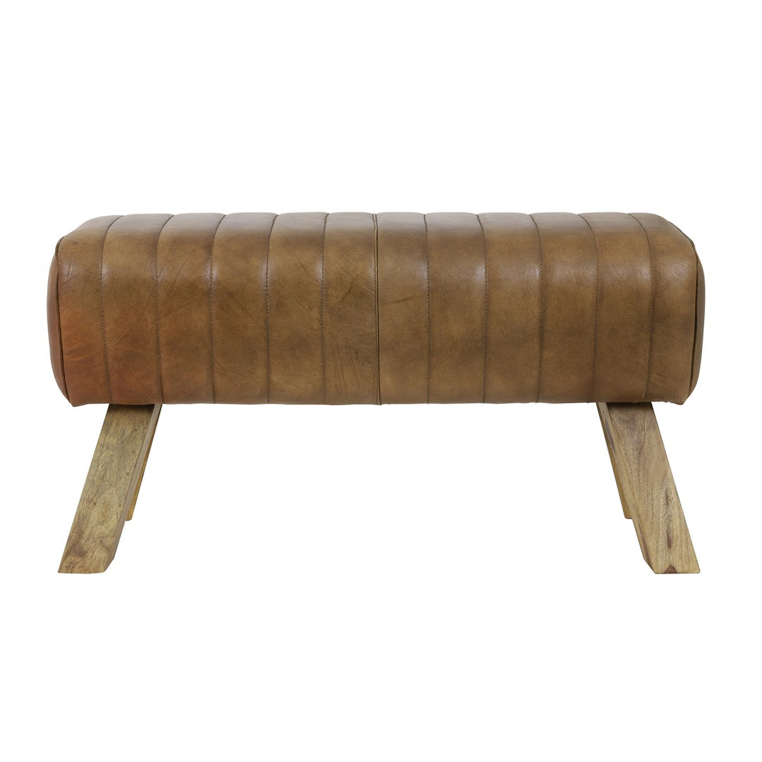 Ramy Leather Bench - Brown Light & Living 1