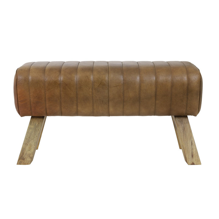 Ramy Leather Bench - Brown Light & Living 1