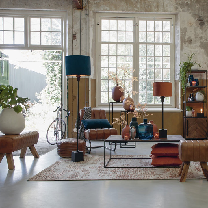 Ramy Leather Bench - Brown Light & Living 3