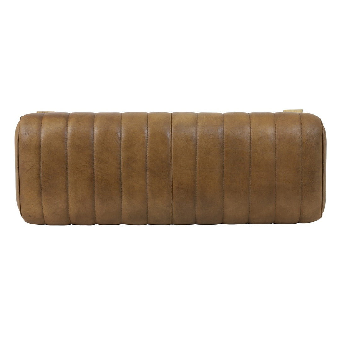 Ramy Leather Bench - Brown Light & Living 6