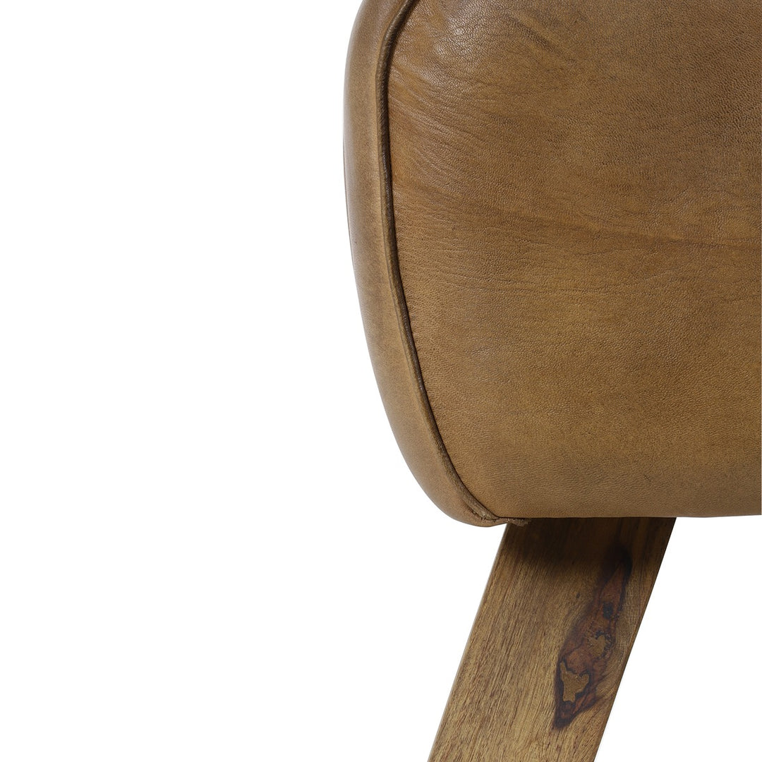 Ramy Leather Bench - Brown Light & Living 8