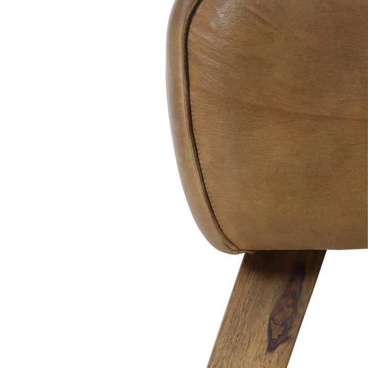 Ramy Leather Bench - Brown Light & Living 8