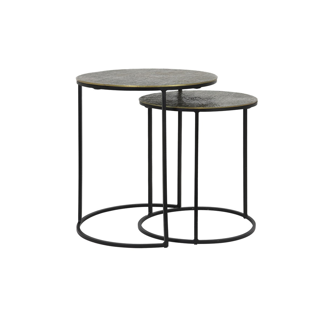 Rengo Set of 2 Side Tables - Antique Bronze Light & Living 1