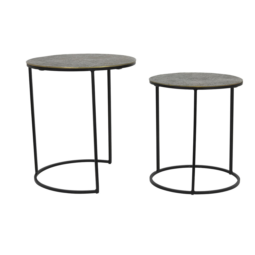 Rengo Set of 2 Side Tables - Antique Bronze Light & Living 2