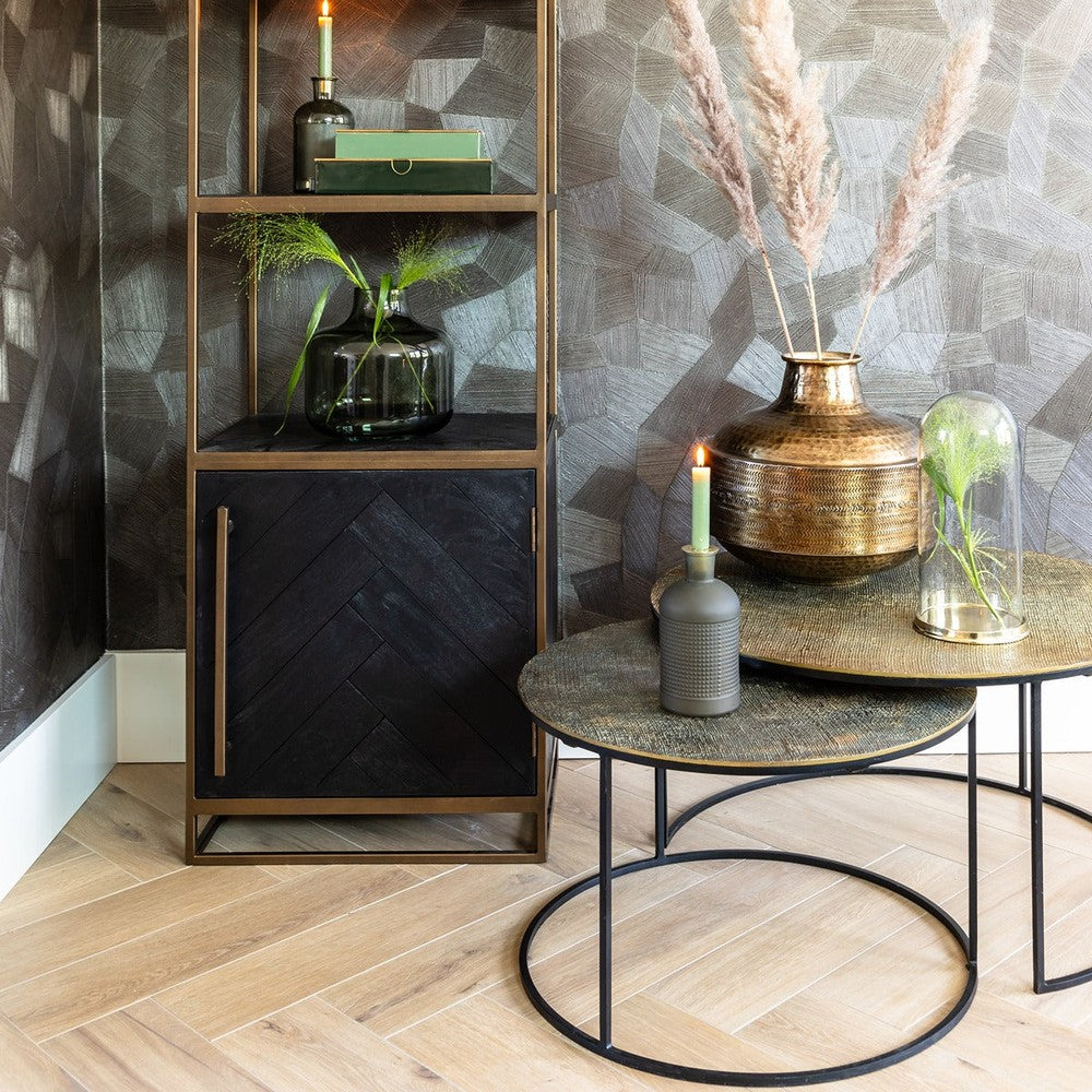 Rengo Set of 2 Round Coffee Tables - Antique Bronze Light & Living 2