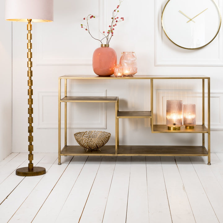 Yvana Console Table - Antique Gold Light & Living 2