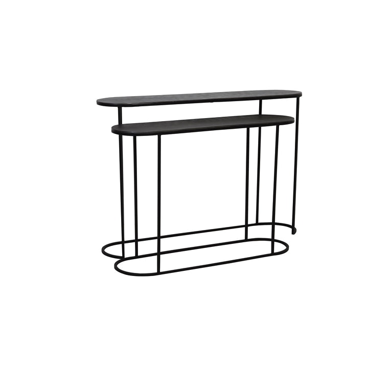 Bocov Set of 2 Console Tables - Antique Lead Black Light & Living 3