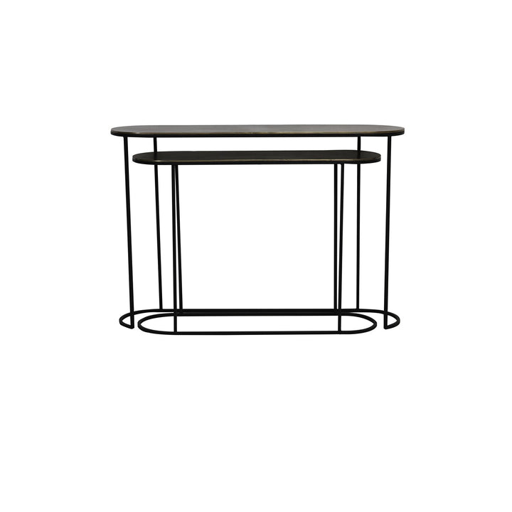 Bocov Set of 2 Console Tables - Antique Bronze Light & Living 1