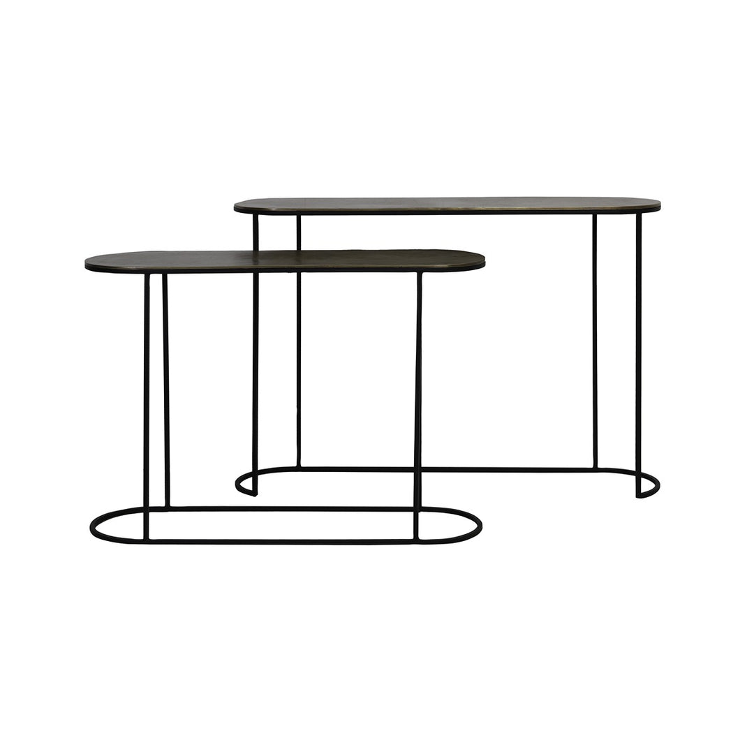 Bocov Set of 2 Console Tables - Antique Bronze Light & Living 2