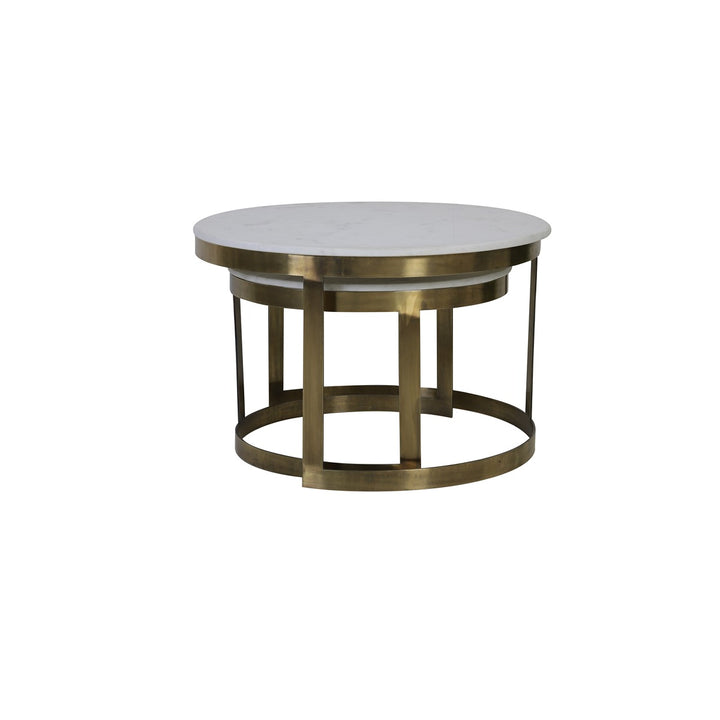 Perlato Set of 2 Round Coffee Tables - Antique Bronze Light & Living 5