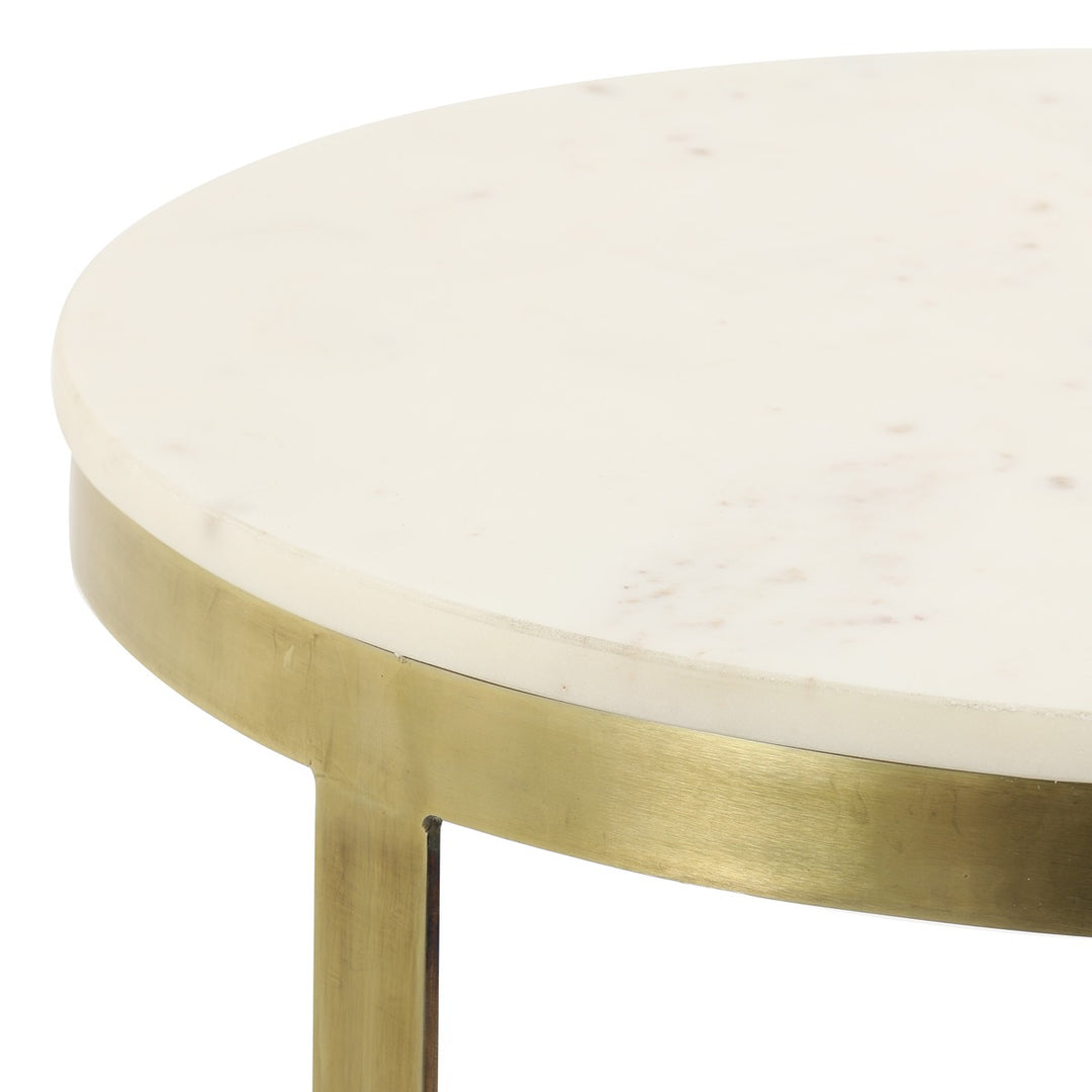 Perlato Set of 2 Marble Side Tables - Antique Bronze Light & Living 6