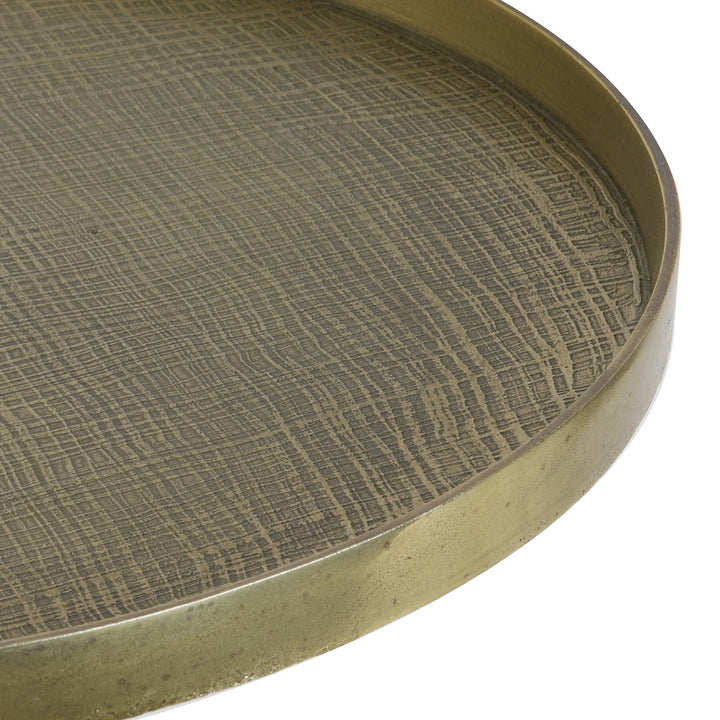 Popeta Round Coffee Table - Antique Bronze Light & Living 8