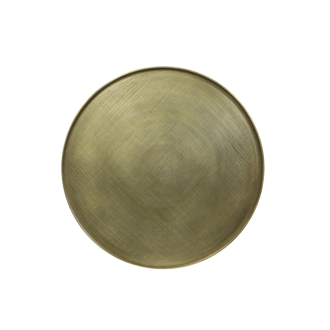 Popeta Round Coffee Table - Antique Bronze & Black Light & Living 6