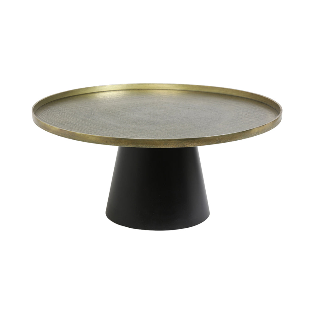 Light & Living Popeta Bronze & Black Coffee Table - 75x35cm