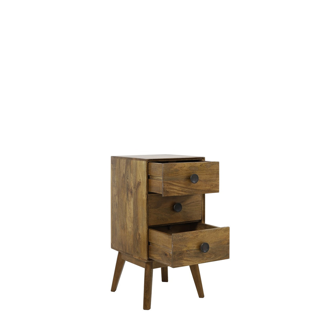 Espita 3 Drawer Wooden Cabinet - Brown Light & Living 4