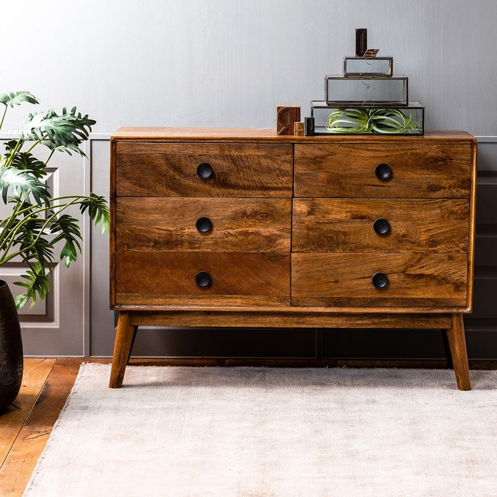 Espita 6 Drawer Wooden Cabinet - Brown Light & Living 2