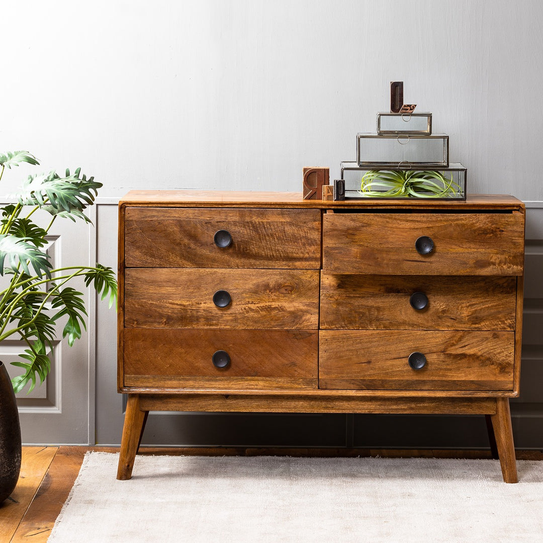 Espita 6 Drawer Wooden Cabinet - Brown Light & Living 3