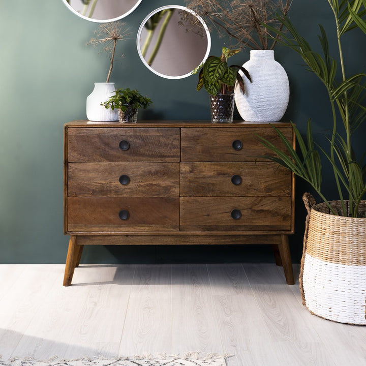 Espita 6 Drawer Wooden Cabinet - Brown Light & Living 5