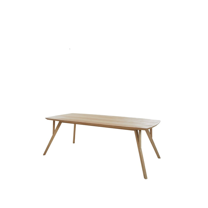 Quenza Mango Wood Rectangular Dining Table - Natural Light & Living 5